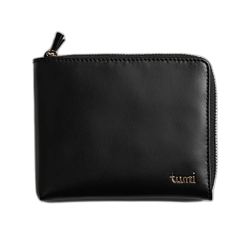 tumi, slim, billfold, black, front, view transparent PNG cut-out