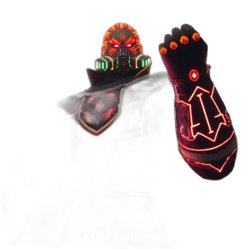 shoes, jewelry, crown, 3d render, cyberpunk, concept art, individual, wearing transparent PNG cut-out