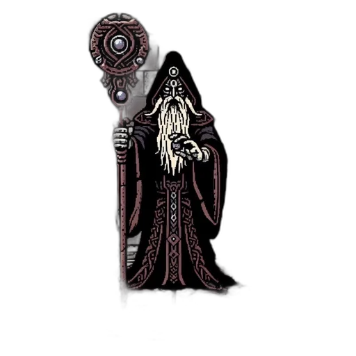 staff, sword, mask, creature, pixel art, concept art, fantasy art, comic book art transparent PNG cut-out