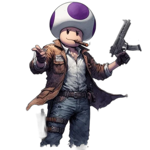 weapon, jacket, hat, staff, concept art, pixel art, 3d render, comic book art transparent PNG cut-out
