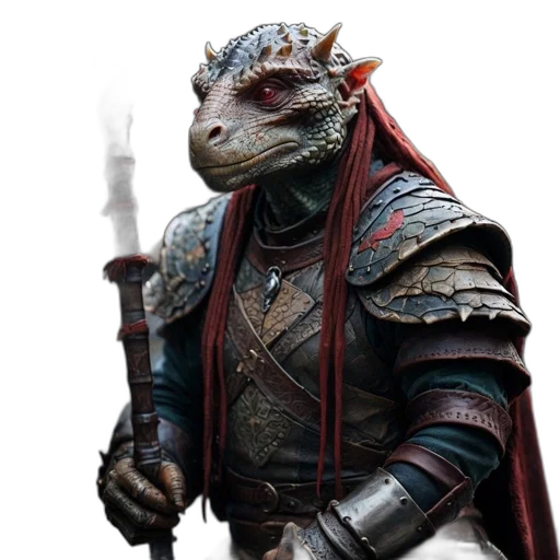 dragon, staff, animal, mask, fantasy art, concept art, photorealistic, 3d render transparent PNG cut-out