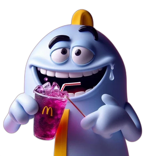 robot, staff, food, creature, concept art, 3d render, vaporwave, photorealistic transparent PNG cut-out