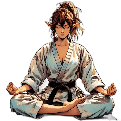 staff, concept art, pixel art, anime, photorealistic, serene, image, female transparent PNG cut-out