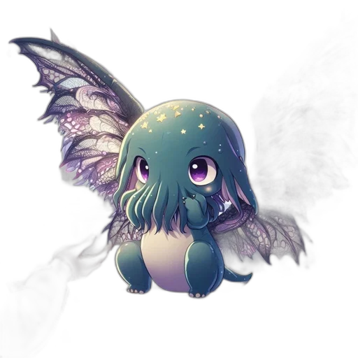 creature, dragon, animal, staff, fantasy art, concept art, pixel art, watercolor transparent PNG cut-out