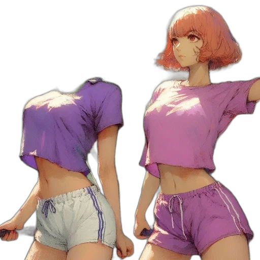 jacket, dress, vaporwave, concept art, 3d render, anime, pastel, neon transparent PNG cut-out
