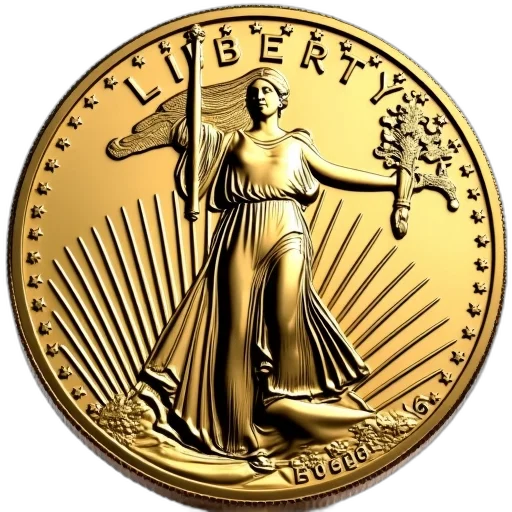 ounce, gold, american, eagle transparent PNG cut-out