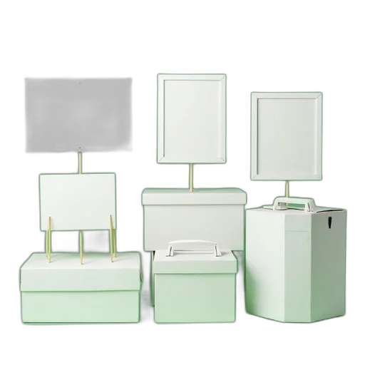 furniture, 3d render, pastel, green, monochrome, earth tones, collection, white transparent PNG cut-out