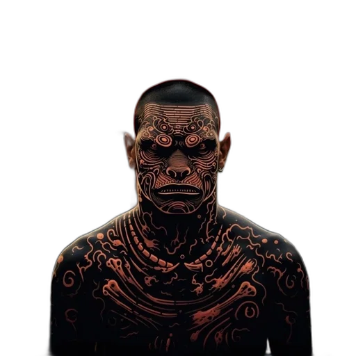 face, mask, creature, animal, photorealistic, concept art, comic book art, 3d render transparent PNG cut-out