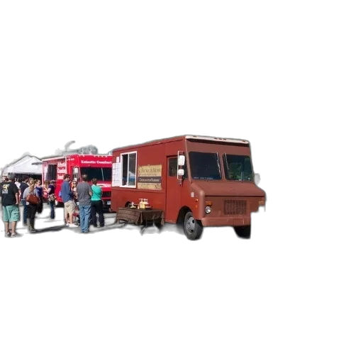 food, car, staff, group, people, gather, around, red transparent PNG cut-out