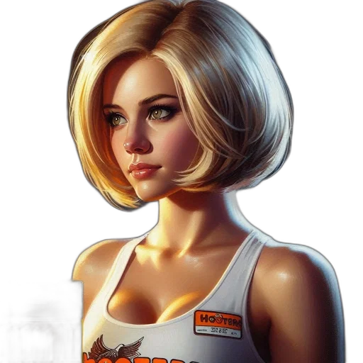 face, dress, hair, robot, comic book art, concept art, photorealistic, fantasy art transparent PNG cut-out