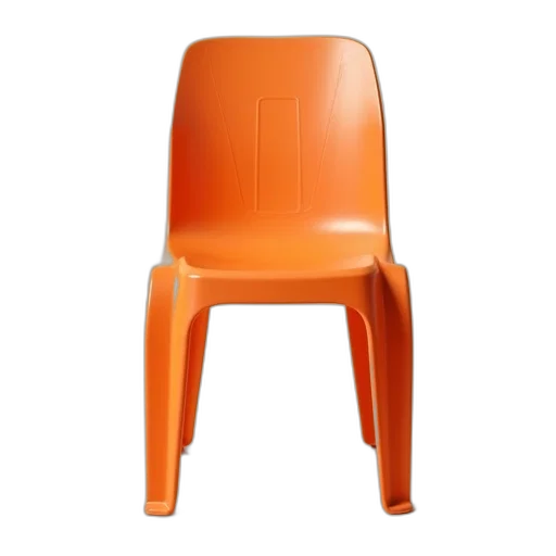 furniture, 3d render, orange, plastic transparent PNG cut-out