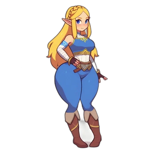 dress, staff, pixel art, concept art, fantasy art, cartoon, blue, amusing transparent PNG cut-out