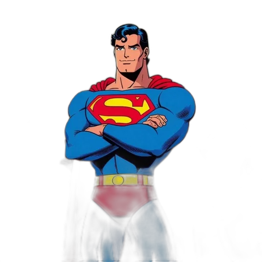 comic book art, concept art, cartoon, photorealistic, image, depicts, batman, superman transparent PNG cut-out