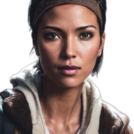 face, weapon, photorealistic, concept art, fantasy art, comic book art, earth tones, close-up transparent PNG cut-out