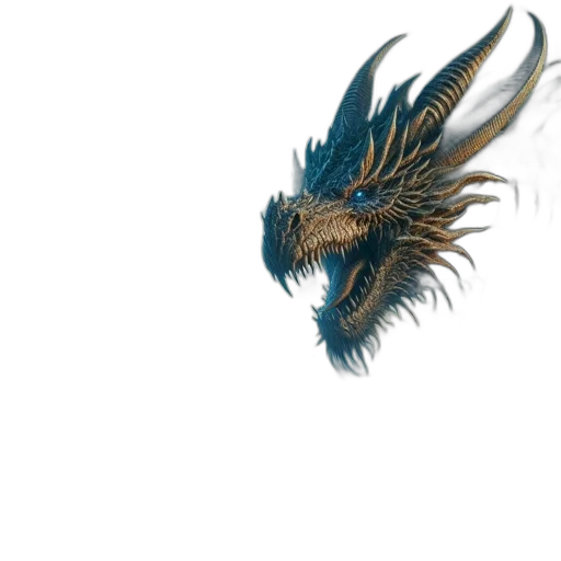 dragon, creature, animal, staff, fantasy art, concept art, 3d render, photorealistic transparent PNG cut-out