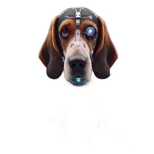 robot, animal, creature, staff, concept art, 3d render, cyberpunk, photorealistic transparent PNG cut-out
