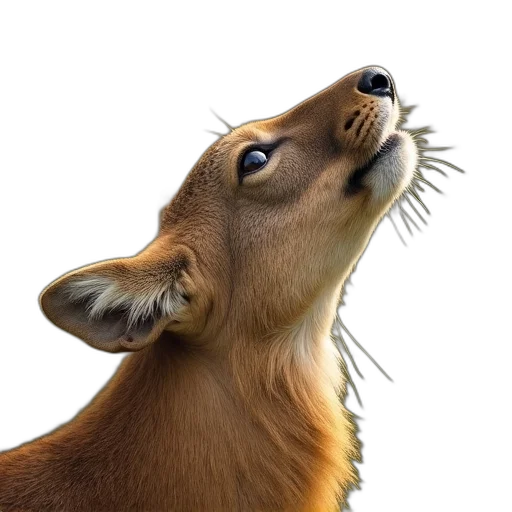 animal, staff, creature, face, photorealistic, 3d render, concept art, oil painting transparent PNG cut-out