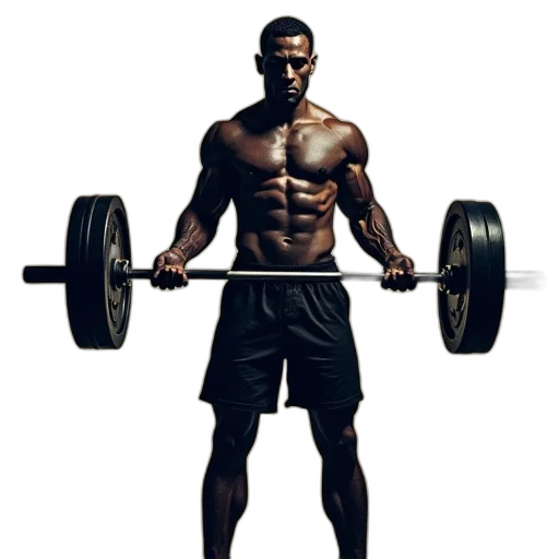 weapon, man, lifting, barbell transparent PNG cut-out
