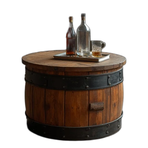 furniture, bottle, crown, 3d render transparent PNG cut-out