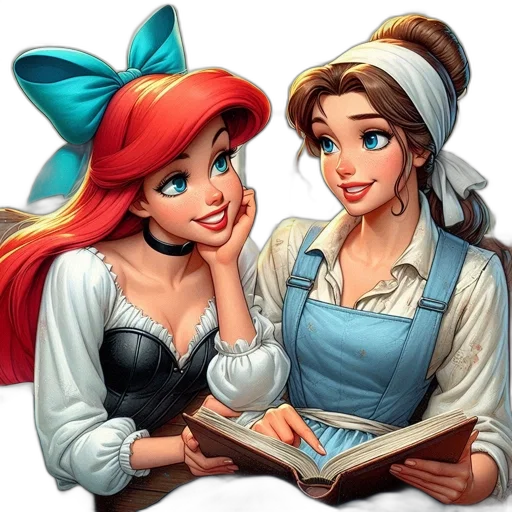 fantasy art, oil painting, comic book art, concept art, snow, underwater, fire, two transparent PNG cut-out