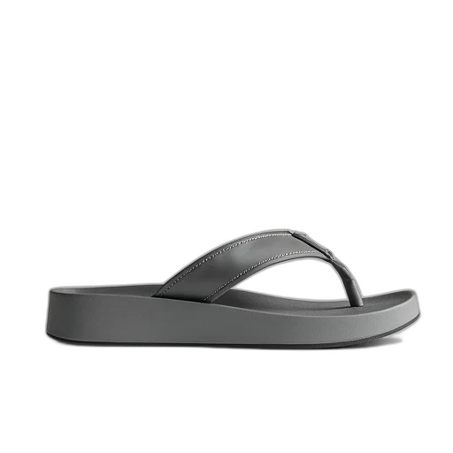 shoes, monochrome, classic, flip, sandal, grey, gray, silver transparent PNG cut-out
