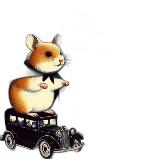 car, animal, concept art, 3d render, photorealistic, cartoon, black, white transparent PNG cut-out