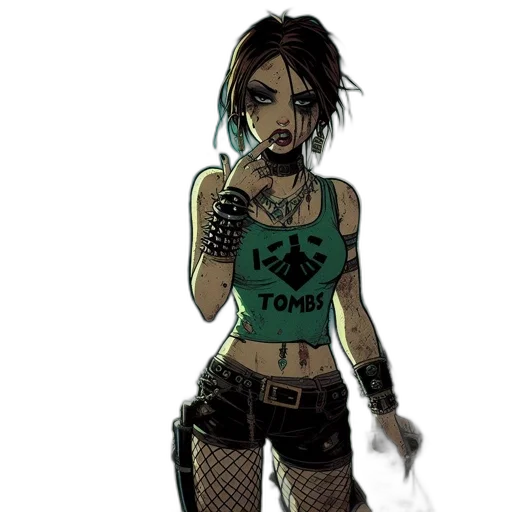 staff, comic book art, concept art, cyberpunk, cartoon, green, dark, earth tones transparent PNG cut-out