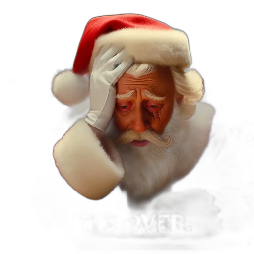 hat, face, mask, staff, photorealistic, 3d render, concept art, santa transparent PNG cut-out