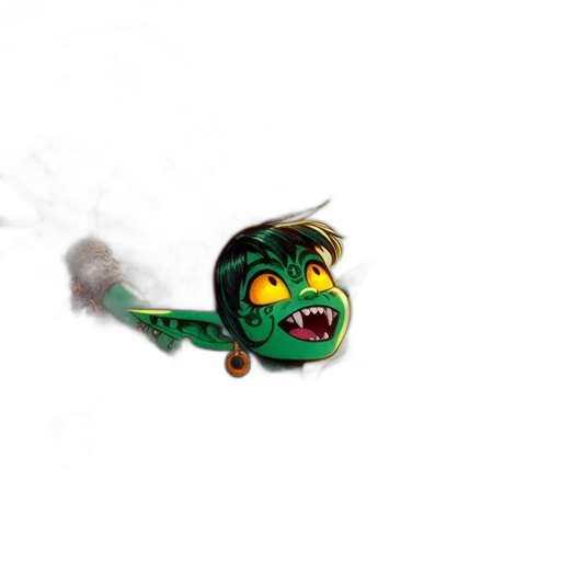 dragon, mask, creature, staff, concept art, 3d render, photorealistic, pixel art transparent PNG cut-out