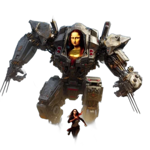 robot, weapon, concept art, 3d render, fantasy art, parody, call, duty transparent PNG cut-out