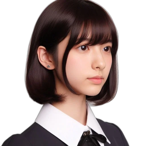 face, hair, staff, robot, photorealistic, anime, 3d render, cartoon transparent PNG cut-out