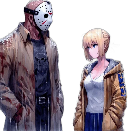 jacket, mask, face, concept art, comic book art, pixel art, anime, fire transparent PNG cut-out