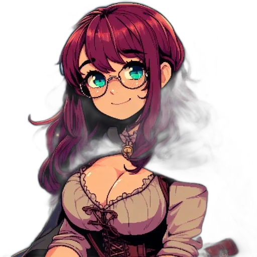 dress, staff, mask, weapon, anime, pixel art, fantasy art, concept art transparent PNG cut-out