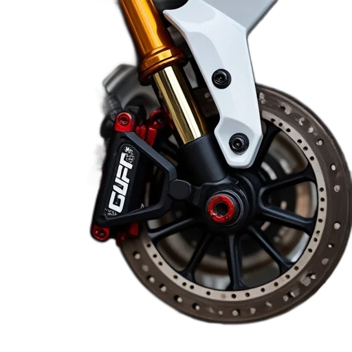 weapon, 3d render, motorcycle, brakes, red, brake, pads, white transparent PNG cut-out