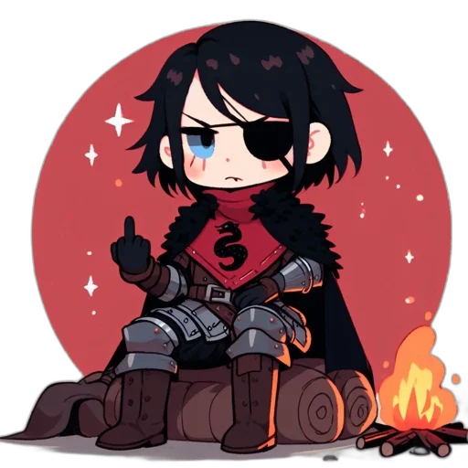 weapon, jacket, dragon, pixel art, concept art, fantasy art, anime, fire transparent PNG cut-out