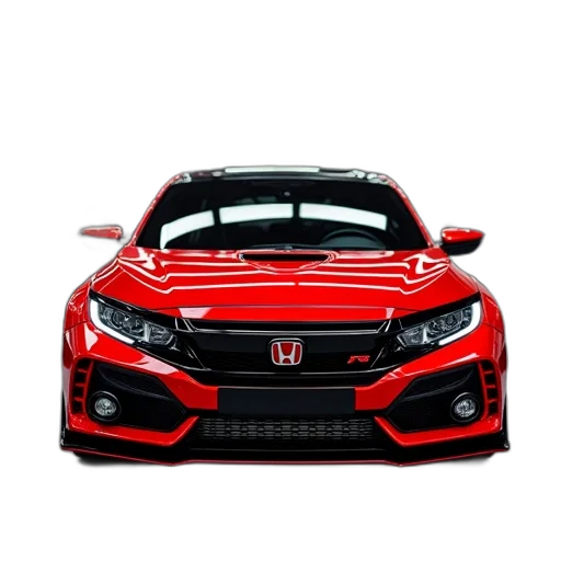 car, 3d render, photorealistic, concept art, anime, honda, civic, type transparent PNG cut-out