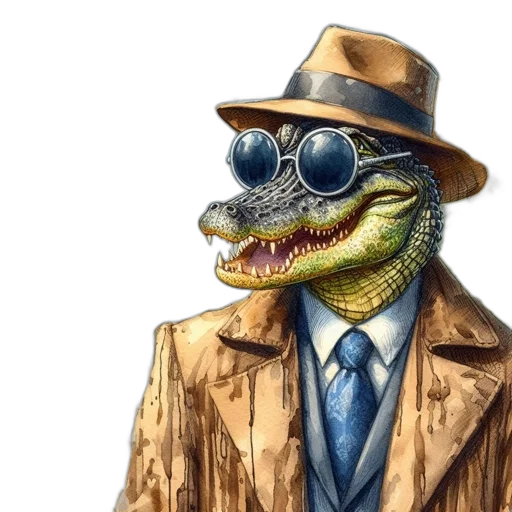 jacket, hat, animal, creature, concept art, photorealistic, fantasy art, 3d render transparent PNG cut-out