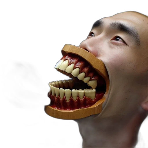mask, face, creature, food, photorealistic, 3d render, concept art, individual transparent PNG cut-out