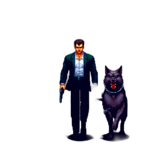 animal, jacket, staff, pixel art, concept art, 3d render, comic book art, outer space transparent PNG cut-out