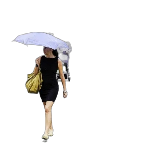 umbrella, dress, hat, jacket transparent PNG cut-out