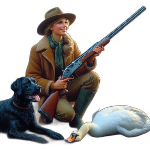 weapon, animal, hat, staff, concept art, photorealistic, oil painting, young transparent PNG cut-out