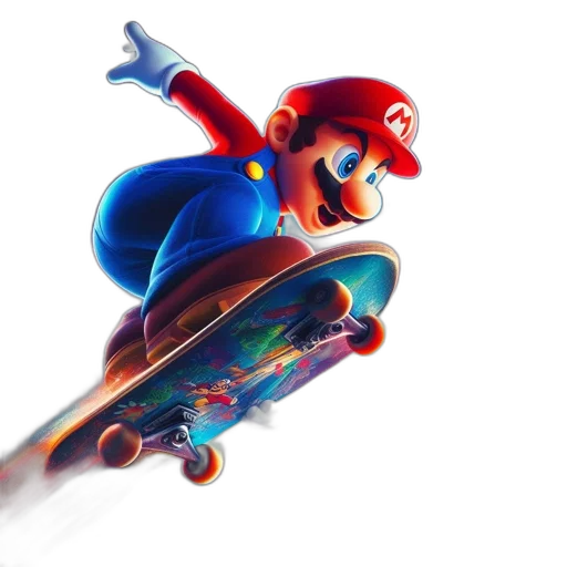 weapon, concept art, 3d render, animated, mario, figure, full, regalia transparent PNG cut-out