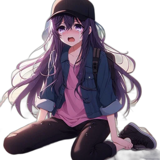 hat, jacket, creature, face, anime, pixel art, watercolor, cartoon transparent PNG cut-out