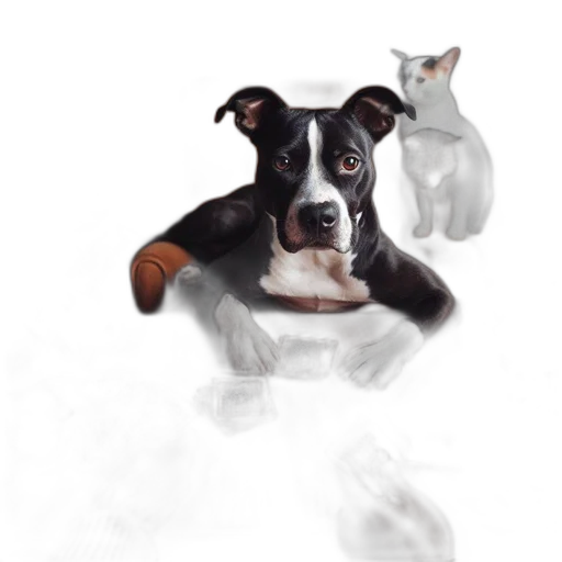animal, staff, photorealistic, concept art, watercolor, oil painting, fog, dog transparent PNG cut-out