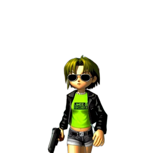 weapon, jacket, staff, animal, 3d render, pixel art, concept art, cyberpunk transparent PNG cut-out