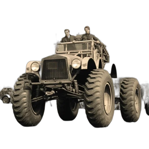 car, weapon, concept art, 3d render, photorealistic, pixel art, vintage, monster transparent PNG cut-out
