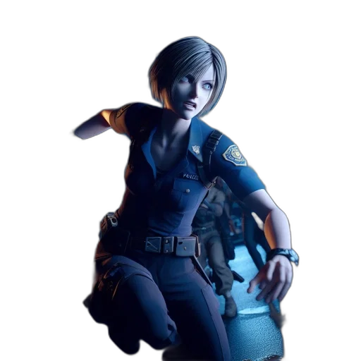 staff, weapon, jacket, face, concept art, 3d render, cyberpunk, pixel art transparent PNG cut-out