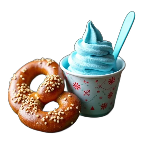 food, crown, jewelry, 3d render, photorealistic, concept art, vaporwave, blue transparent PNG cut-out