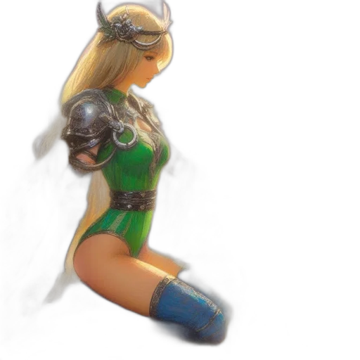 dress, sword, weapon, jewelry, fantasy art, concept art, 3d render, comic book art transparent PNG cut-out