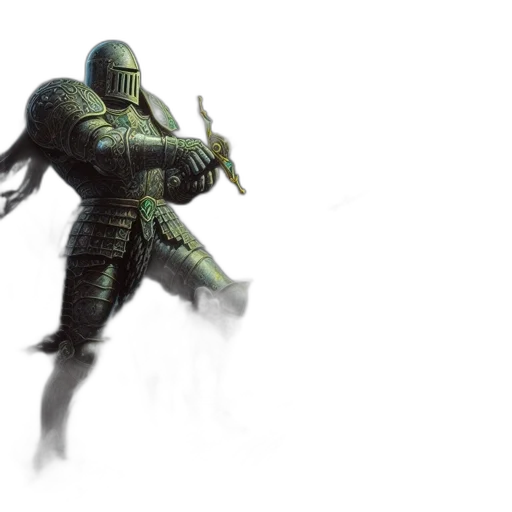 sword, weapon, robot, creature, concept art, fantasy art, 3d render, pixel art transparent PNG cut-out